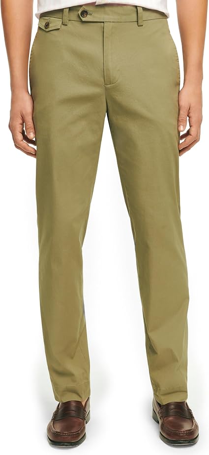 Brooks Brothers Men's Cotton Poplin Slim Fit Stretch Chino Pants