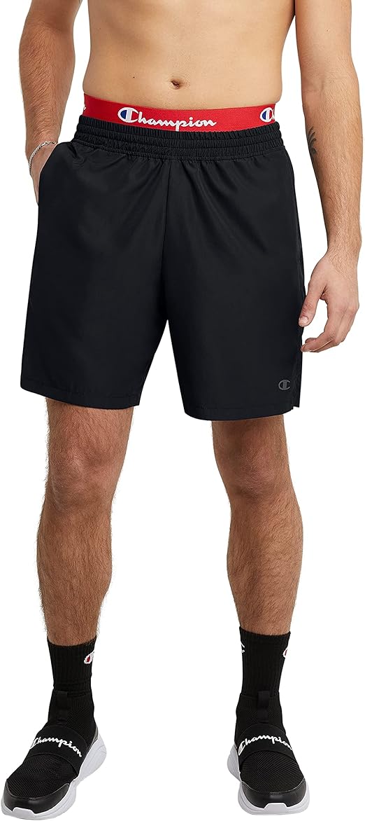 Champion Men'S Shorts, Woven Sport Shorts, Moisture Wicking, Athletic Shorts, 7