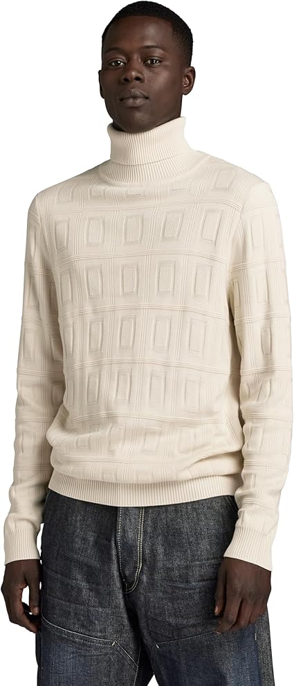 G-STAR Men's Table Structure Turtle Knit