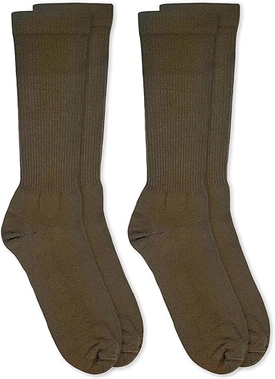 Jefferies Socks Men's Merino Wool Graduated Compression Combat Boot Socks 2 Pair Pack