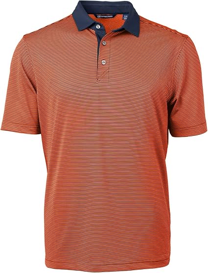 Cutter & Buck Virtue Eco Pique Micro Stripe Recycled Mens Polo