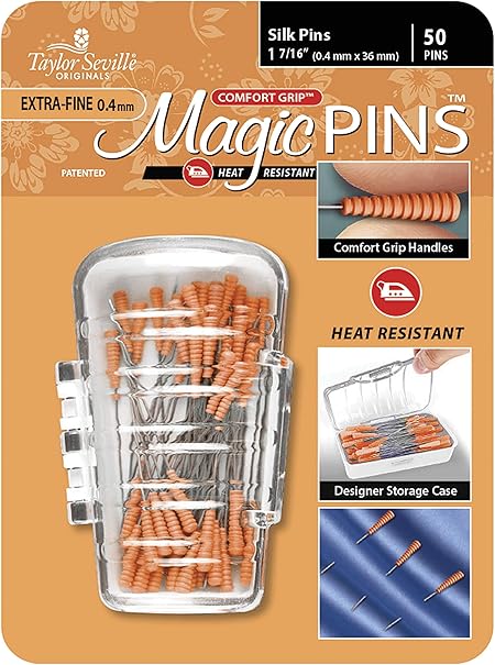 TAYLOR SEVILLE Magic PINS Silk Extra FINE 50PCS