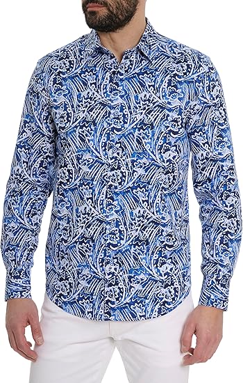 Robert Graham Men's Arches Long Sleeve Woven Shirt