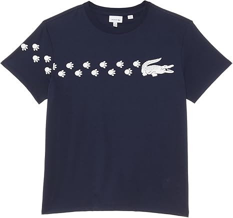 Lacoste Short Sleeve Paw Print Graphic Tee Shirt