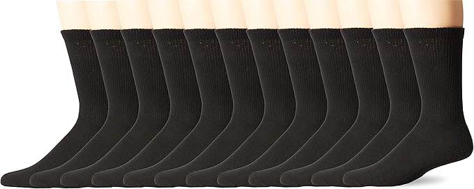 No nonsense mens Cushion Crew Sock, 12 Pair Pack