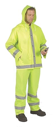 Galeton Men's Standard RAIN Suit, Lime, X-Large