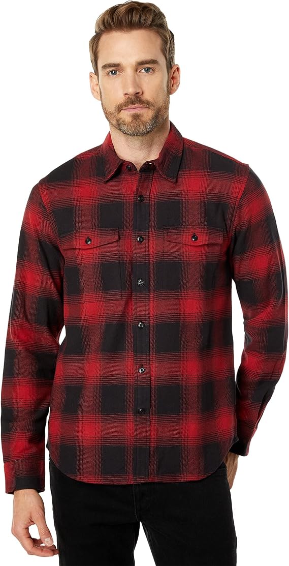 Lucky Brand Men's Long Sleeve Plaid Workwear Cloud Soft Flannel Shirt