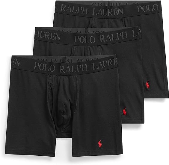 Polo Ralph Lauren Men's 4D Flex Cotton Modal Stretch Boxer Briefs (3 Pack)