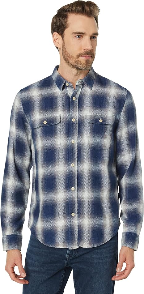 Lucky Brand Men's Buffalo Plaid Knit Shirt