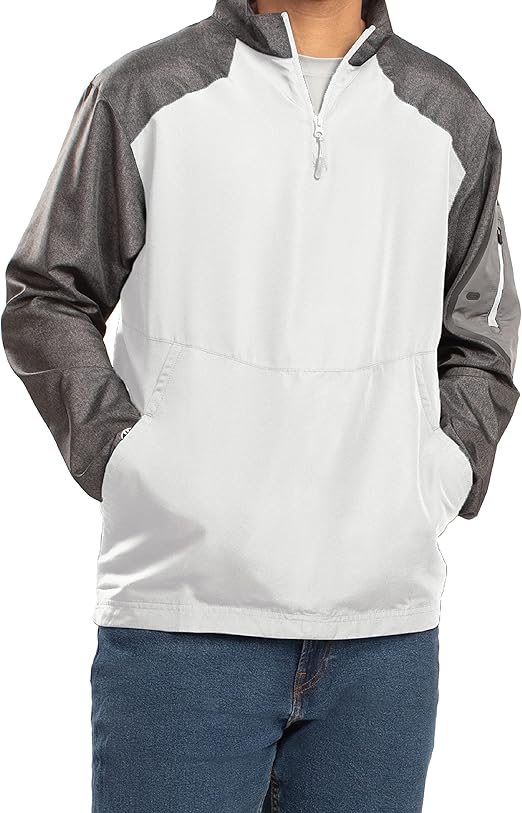 Holloway Raider Pullover Cage Jacket - Weather-Resistant, Ultra-Light, Quarter Zip, Sleeve Pocket - For Outdoors & Travel