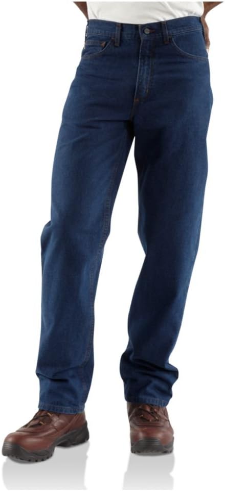 Carhartt Men's Flame Resistant Signature Denim Jean Relaxed Fit