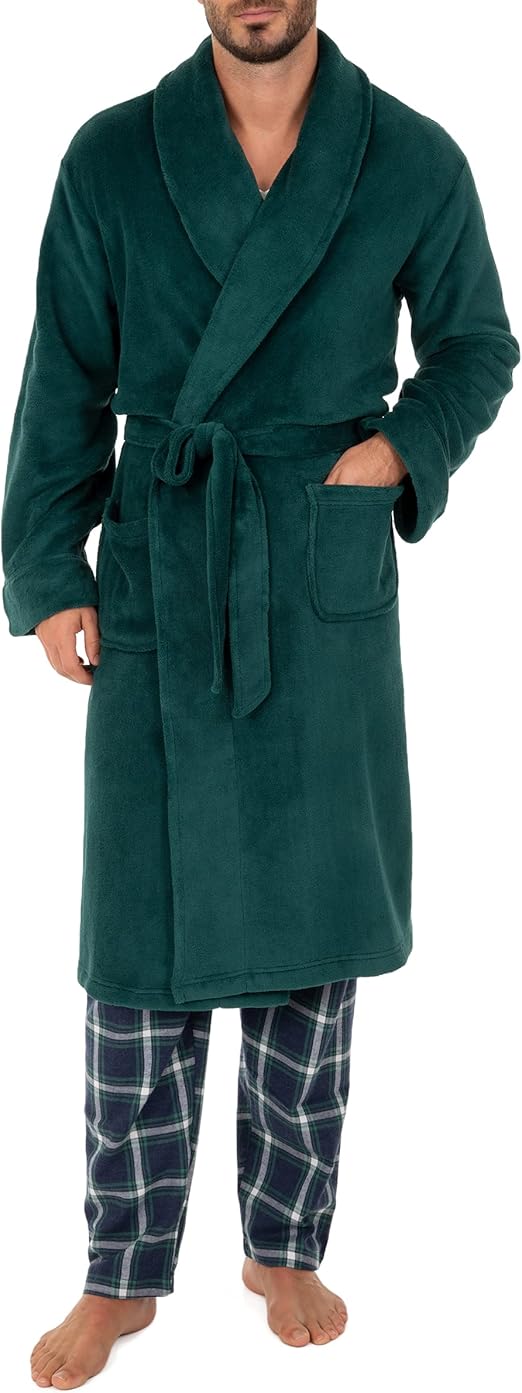 IZOD Men's Comfort-Soft Fleece Robe