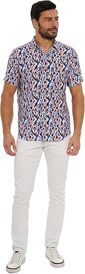 Robert Graham Men's Crue Short Sleeve Woven Shirt