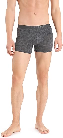 Icebreaker Merino Anatomica Cool-Lite Men’s Underwear Boxer Briefs, Merino Wool Blend, Comfy, Stretchy Boxers for Men with Moisture Wicking Fabric - Men’s Boxer Shorts, Monsoon Heather, Medium