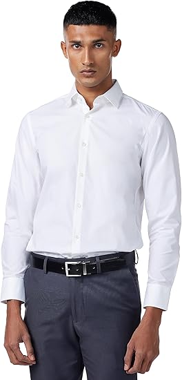 HUGO Men's Classic Popelin Button Down Dress Shirt