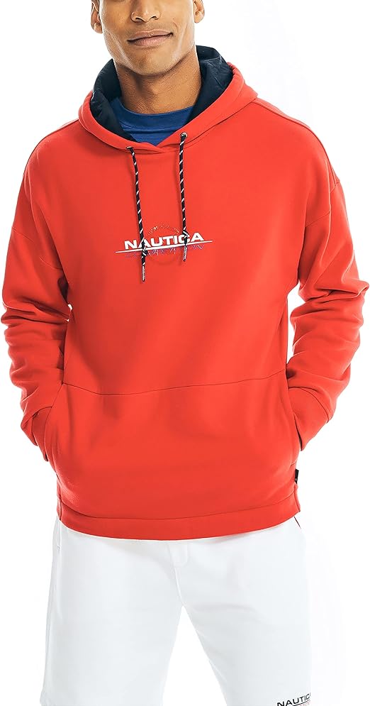 Nautica Men's Competition Sustainably Crafted Logo Pullover Hoodie