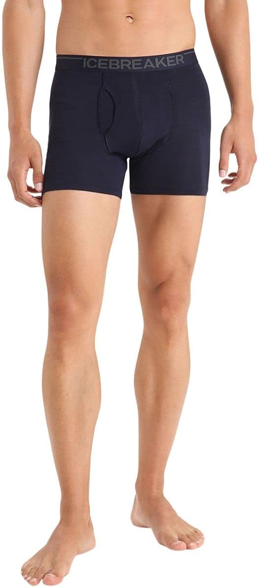 Icebreaker Merino Men's Anatomica Boxers with Fly, Midnight Navy, X-Large