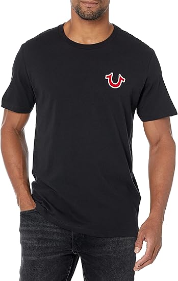 True Religion Men's Buddha Logo Crew Neck Tee, Black, 3X-Large