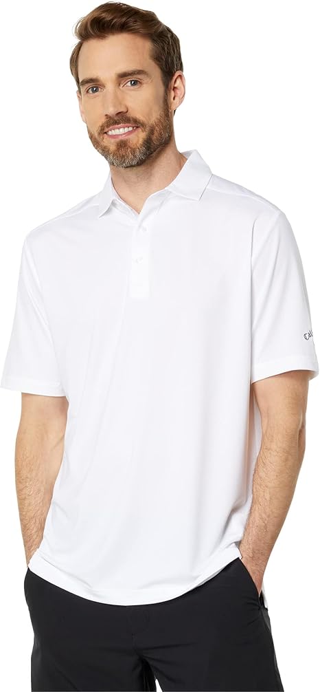 Callaway Men's Solid Micro Hex Performance Golf Polo Shirt with UPF 50 Protection (Size Small-3x Big & Tall)