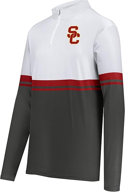 Holloway Men's NCAA Cotton-Touch™ Poly Quarter-Zip Pullover - Comfortable and Stylish Collegiate Apparel for Men