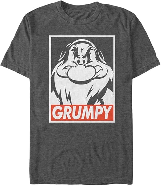 Disney Men's Snow White and Seven Dwarfs Grumpy Graphic T-Shirt