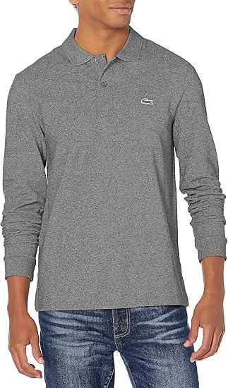 Lacoste Mens Classic Long Sleeve Pique Polo Shirt