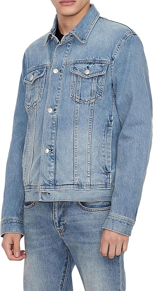 Armani Exchange Men's Denim Icon Logo Jacket