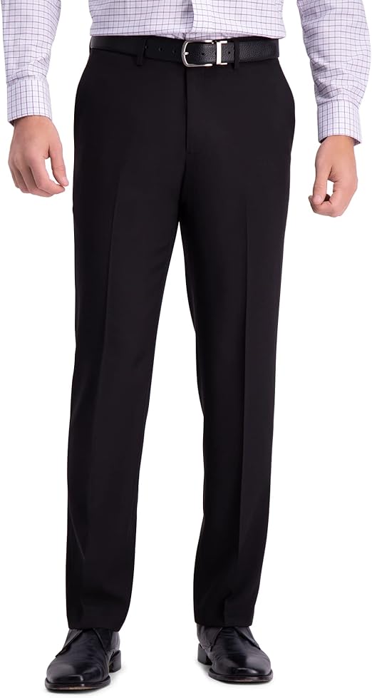 Haggar Mens Premium Comfort Dress Pant-Straight Fit Flat Front Reg. and Big & Tall