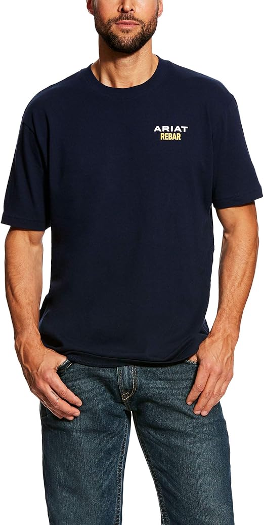 ARIAT mens Rebar Cotton Strong Logo T-shirt