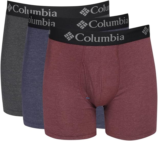 Columbia Mens Performance Cotton Stretch Boxer Brief - 3 Pack