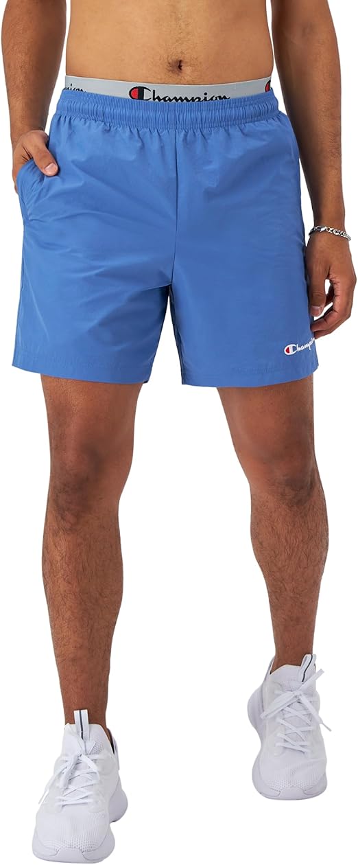 Champion Men's Warm-up Shorts, Nylon Shorts for Men, Gym Shorts for Men, Athletic Shorts, 6