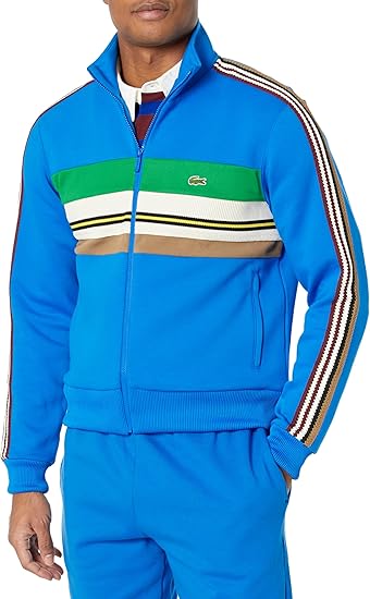 Lacoste Men's Full Zip Colorblock Track Sweatshirt