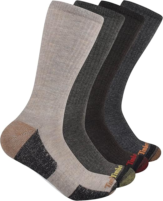 Timberland Mens 4Pack Comfort Crew Socks