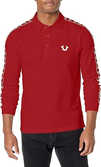 True Religion Men's Ls Dasmask Polo