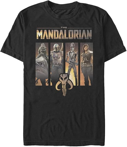 STAR WARS Mens Big & Tall The Mandalorian Boba Box Up T-Shirt