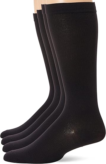 Medipeds Mens 4 Pack Mild Compression Over The Calf Socks