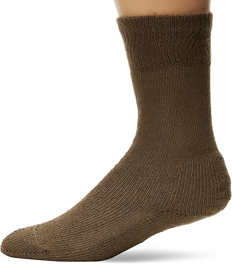 Thorlos Unisex MS Anti-Fatigue Thick Padded Over the Calf Sock, Coyote Brown, Medium