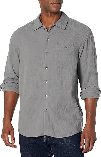 Club Monaco Men's Summer Double Face Gauze Shirt