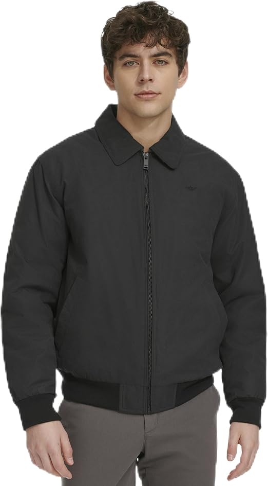 Dockers Mens Micro Twill Golf Bomber Jacket