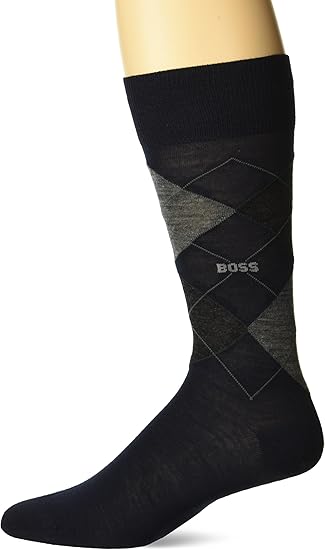 BOSS Men's Regular Length Wool Blend Argyle Socks