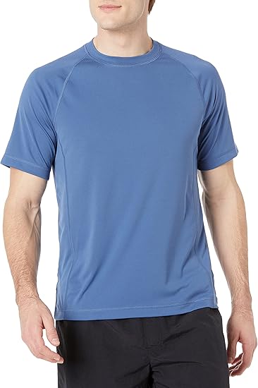 Amazon Essentials Men's Slim-Fit Short-Sleeve Quick-Dry UPF 50 Swim Tee