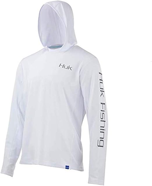 HUK Men's Icon X Hoodie | Fishing Shirt with +50 UPF Sun Protection