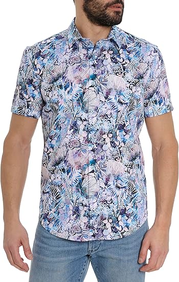 Robert Graham Men's Camasa Short Sleeve Woven Shirt