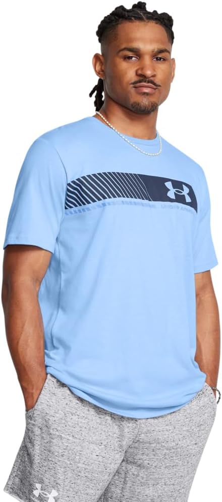 Under Armour Men's Left Chest Stripe Short Sleeve T Shirt