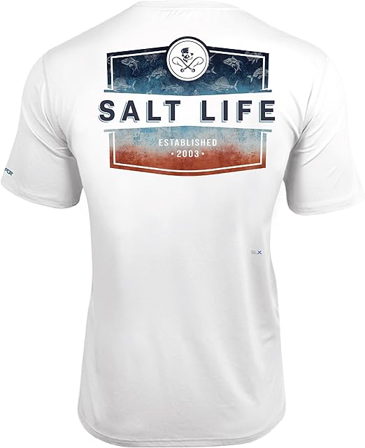 Salt Life Men's Ameritude Short Sleeve Performance Pocket Tee