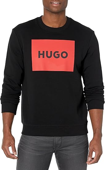 HUGO Men's Big Square Logo Long Sleeve Sweatshirt