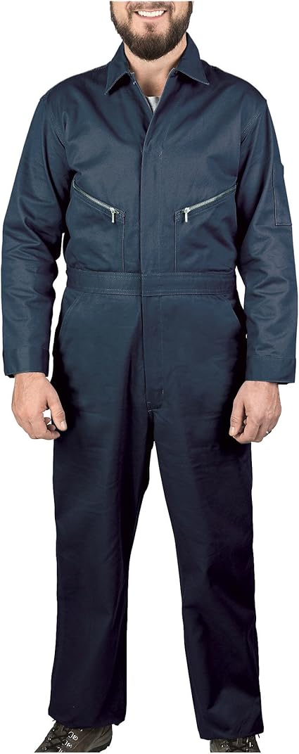 Walls Work Men's Big-Tall Long Sleeve Twill Coverall, Navy, 60/X-Large/Tall