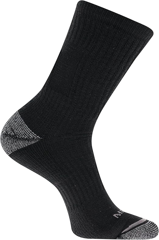 Merrell unisex-adult Men's and Women's Merino Wool Tactical Crew Socks - Arch Support & Moisture Management