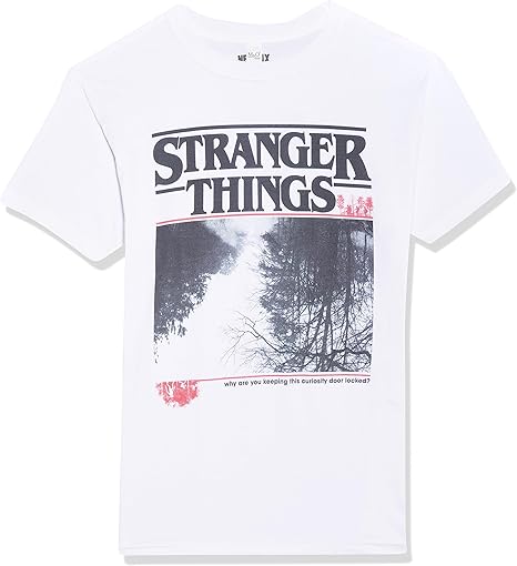 Stranger Things Men's Upside Photo Basic Solid Tee