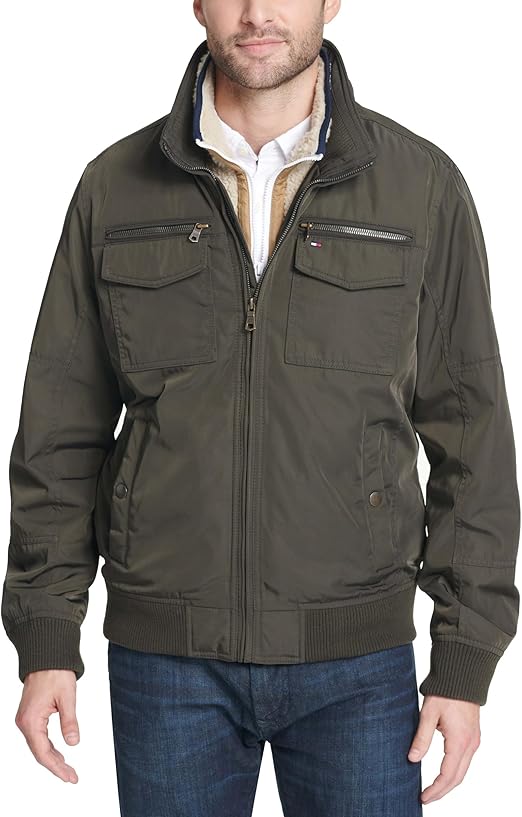 Tommy Hilfiger Men's Water Resistant Performance Bomber Jacket (Standard and Big & Tall)